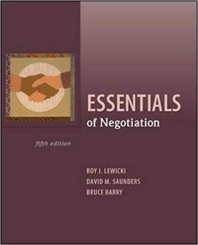 Essentials of Negotiation 5th by Roy Lewicki
