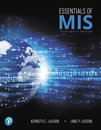 Essentials of MIS 13th by Kenneth