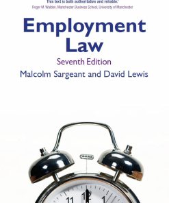 Employment Law 7th 7E Malcolm Sargeant David Lewis