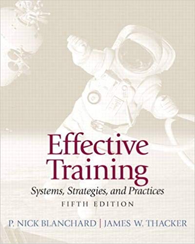 Effective Training Systems Strategies and Practices 5th