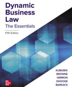 Dynamic Business Law The Essentials 5th 5E Nancy Kubasek