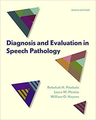 Diagnosis And Evaluation In Speech Pathology 8Th