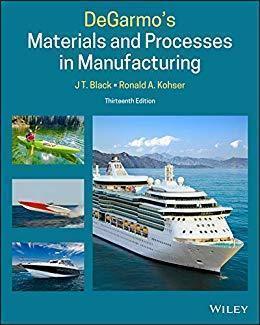 Degarmos Materials And Processes In Manufacturing 13Th