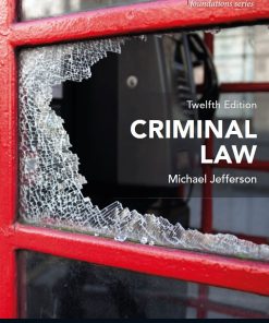 Criminal Law 12th 12E Michael Jefferson