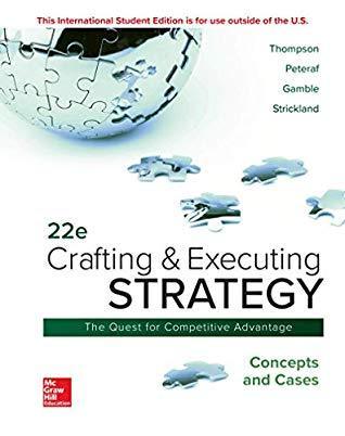 Crafting Executing Strategy Concepts And Cases 22Nd