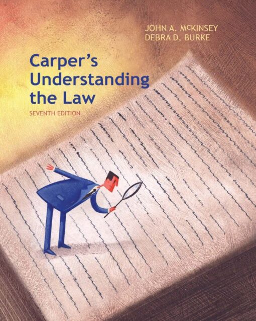 Carper8217s Understanding the Law 7th 7E