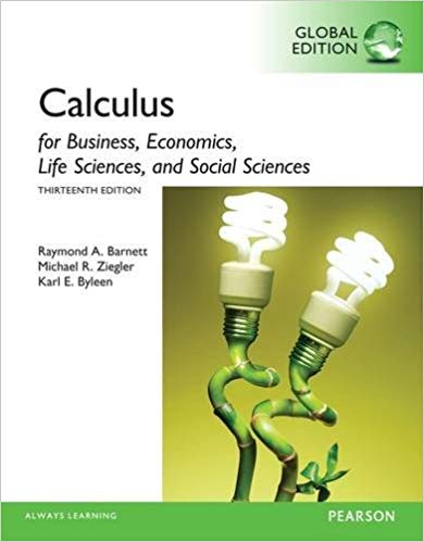 Calculus for Business Economics Life Sciences and Social Sciences 13th Global