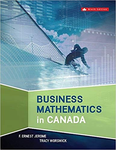 Business Mathematics in Canada 9th Canadian