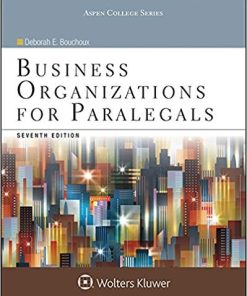 Business Organizations for Paralegals Aspen College Series 7th