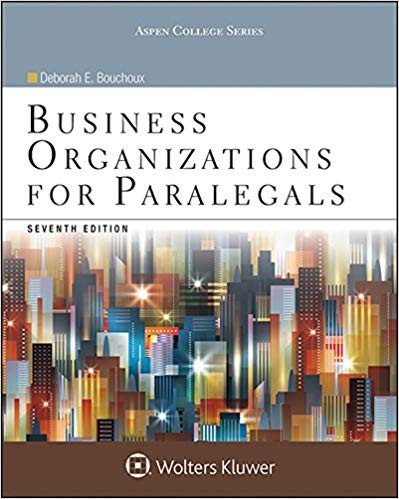 Business Organizations for Paralegals Aspen College Series 7th