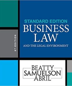 Business Law and the Legal Environment Standard 8th