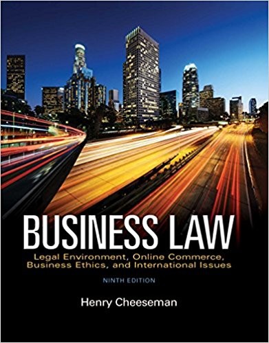 Business Law 9th by Henry R Cheeseman