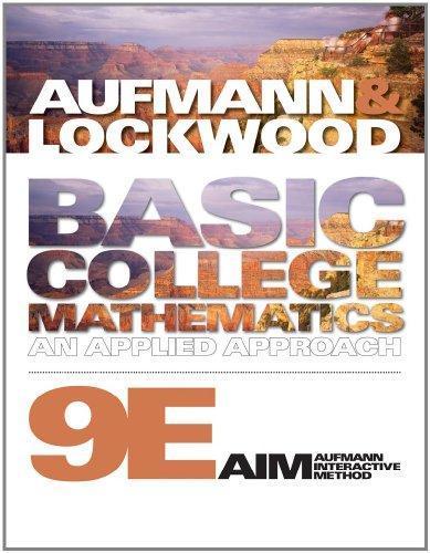 Basic College Mathematics An Applied Approach 9Th