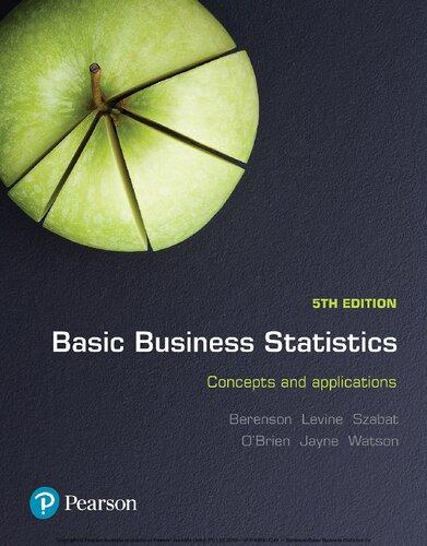 Basic Business Statistics Concepts And Applications 5Th