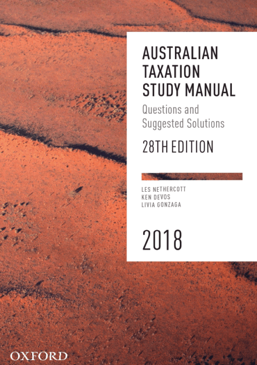 Australian Taxation Study Manual 2018 Questions and Suggested Solutions