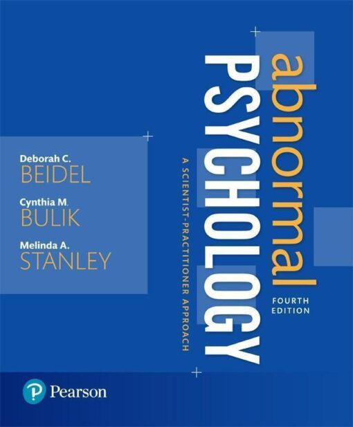 Abnormal Psychology A Scientist Practitioner Approach 4Th