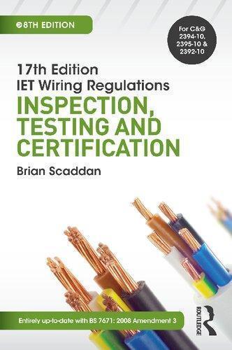 17Th Ed Iet Wiring Regulations Inspection Testing Certification 8Th