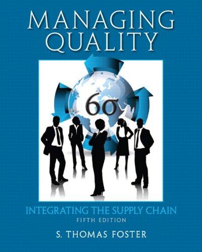 Managing Quality Integrating The Supply Chain 5Th