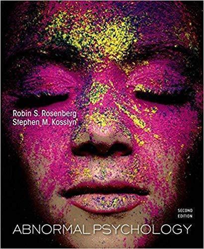 Abnormal Psychology 2Nd Rosenberg