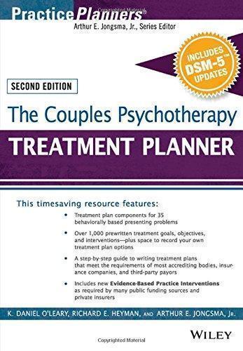 The Couples Psychotherapy Treatment Planner With Dsm 5 Updates 2Nd