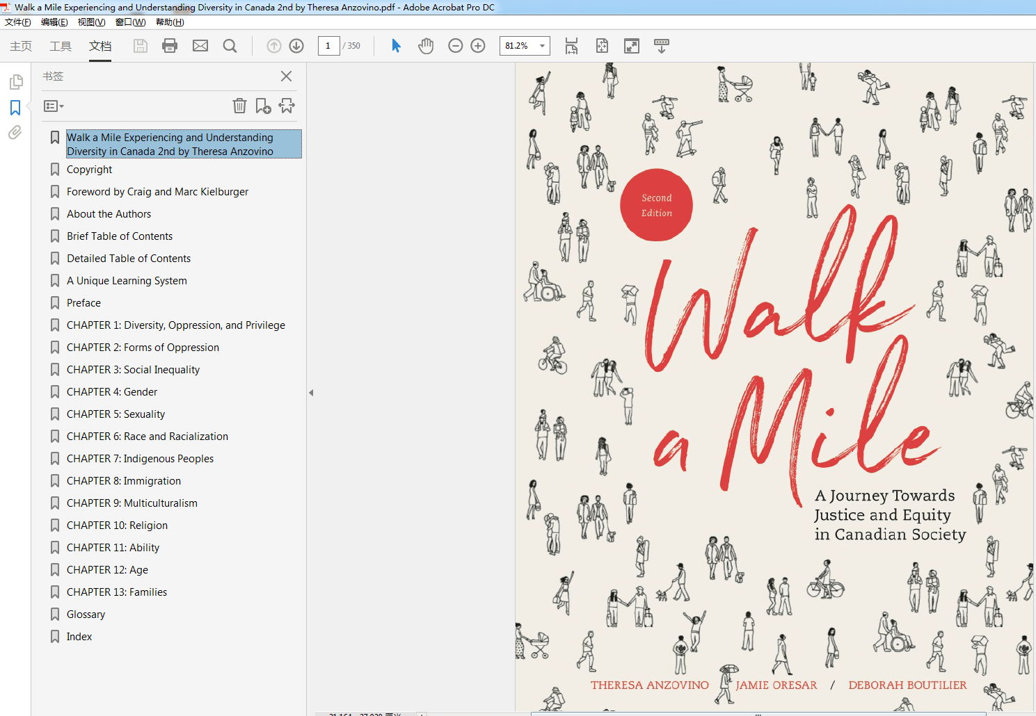 Walk a Mile Experiencing and Understanding Diversity in Canada 2nd by Theresa Anzovino