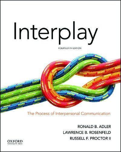Interplay The Process Of Interpersonal Communication 14Th