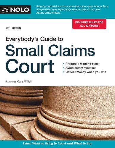 Everybodys Guide To Small Claims Court 17Th