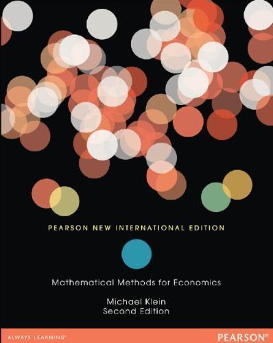 Mathematical Methods For Economics 2Nd