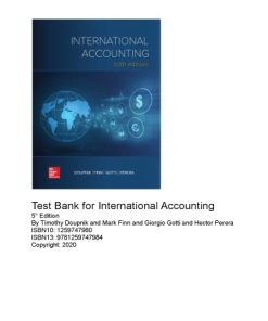 Test Bank for International Accounting