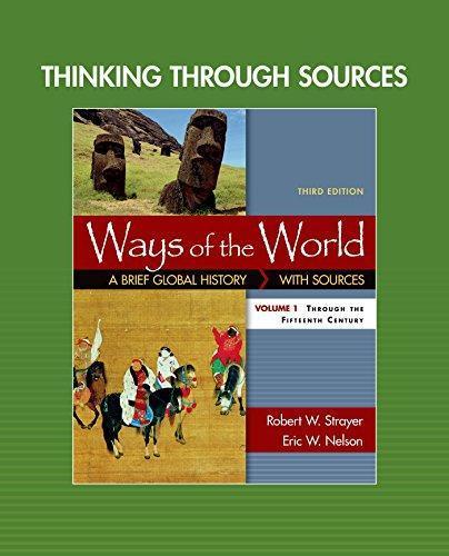 Thinking Through Sources For Ways Of The World Volume 1 3Rd