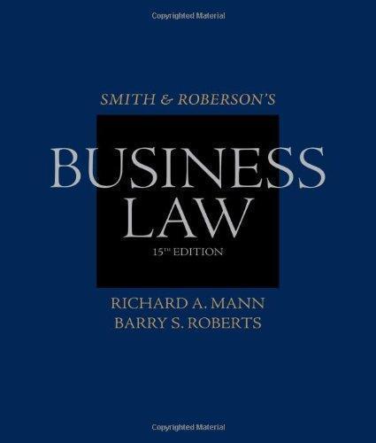 Smith And Robersons Business Law 15Th