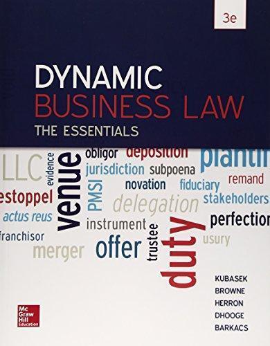 Dynamic Business Law The Essentials 3Rd
