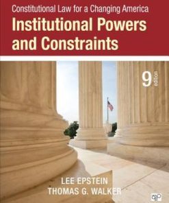 Constitutional Law For A Changing America Institutional Powers And Constraints 9Th