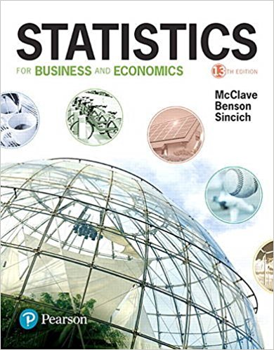 Statistics for Business and Economics 13th by James T McClave