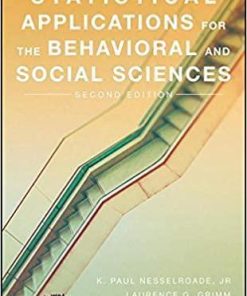 Statistical Applications For The Behavioral And Social Sciences 2Nd