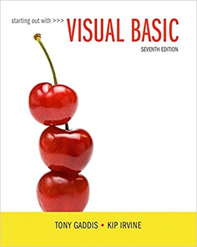 Starting Out With Visual Basic 7th by Tony Gaddis