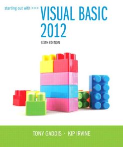 Starting Out with Visual Basic 2012 6th 6E Tony Gaddis