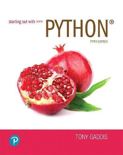 Starting out with python 5th