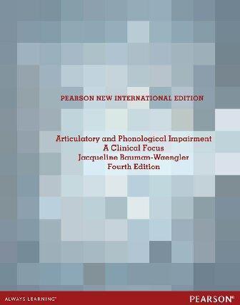 Articulatory And Phonological Impairments 4Th