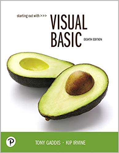 Solution Manual for Starting Out With Visual Basic 8th by Tony Gaddis
