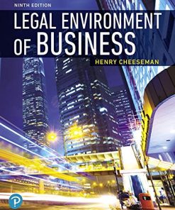 The Legal Environment of Business and Online Commerce 9th by Henry R Cheeseman