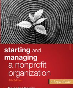 Starting and Managing a Nonprofit Organization A Legal Guide Wiley Nonprofit Authority 7th