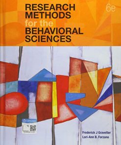 Research Methods for the Behavioral Sciences 8211 6th