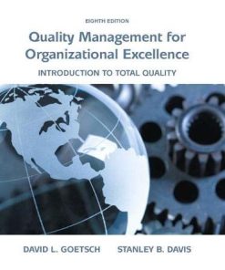 Quality Management for organizational excellence introduction to total Quality 8211 8th