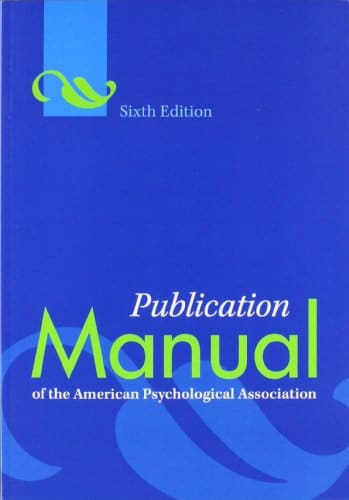 Publication Manual of the American Psychological Association 8211 6th