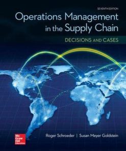 OPERATIONS MANAGEMENT IN THE SUPPLY CHAIN DECISIONS 038 CASES