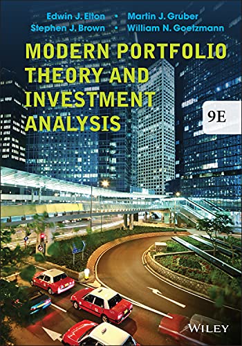 Modern Portfolio Theory and Investment Analysis 8211 9th