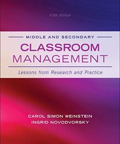 Middle and Secondary Classroom Management Lessons from Research and Practice Middle and Secondary Classroom Management Lessons from Research and Pract
