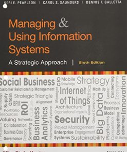 Managing and Using Information Systems 8211 A Strategic Approach