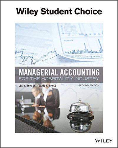Managerial Accounting For The Hospitality Industry 2nd